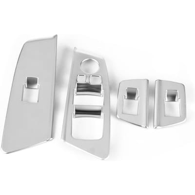 4pcs Car Window Switch Lift Button Frame Cover Trim for BMW 5 series G30 2017 2018 Chrome Plating white