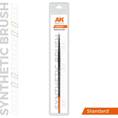 AK Interactive Synthetische Kwast Rond 3/0 voor Modelbouw