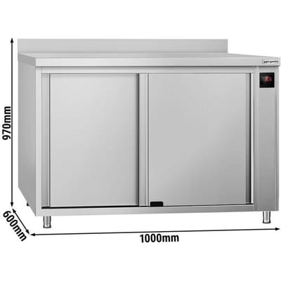 GGM Gastro Wärmeschrank ECO - 1000x600mm - mit Aufkantung & Schiebetüren - Digital