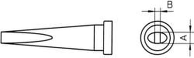 Weller LT-L Soldeerpunt Beitelvorm, lang Grootte soldeerpunt 2 mm Inhoud: 1 stuk(s)