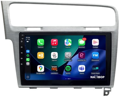 Geschikt voor Volkswagen Golf 7 - Grijs (2013 t/m 2020) | 4+64GB 8-CORE | 10 inch Android 15.0 CarPlay autoradio | Draadloos CarPlay & Android Auto | Externe microfoon | Bluetooth & WiFi | NAVIBOP NB-4576 | Bouwjaar 2013 t/m 2020