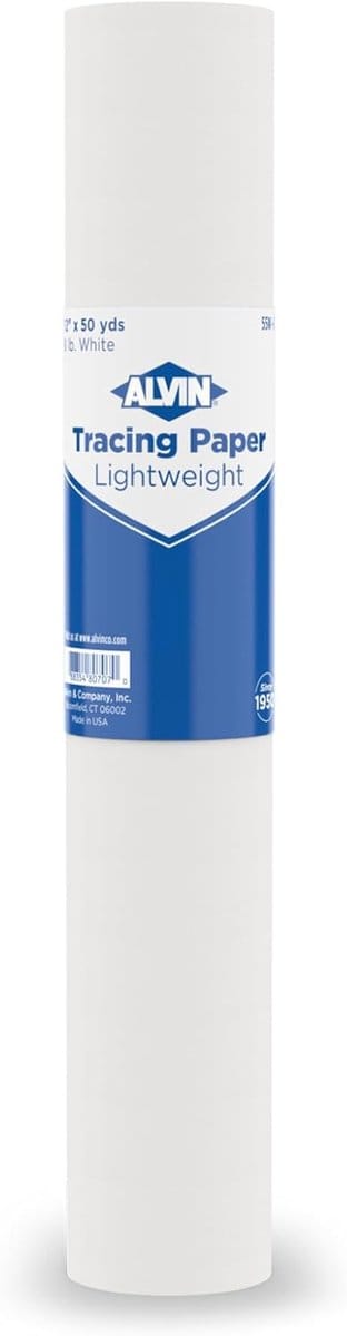 Lichtwit transparant papier rol 30,5 cm x 50 meter