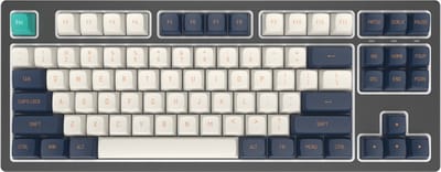 Dark Project - KD87B LTD Aluminum Black and Cloud Grey - Mechanisch Bedraad Toetsenbord - Gateron Cap Teal RGB (ENG)