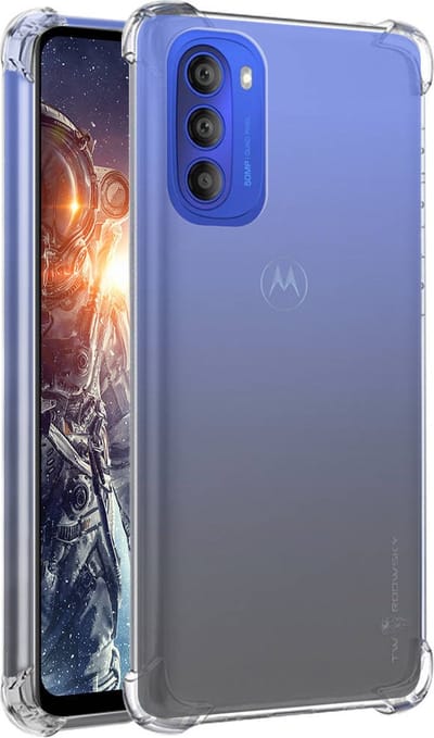 Casemania Hoesje Geschikt voor Motorola Moto G51 Transparant - Anti-Shock Hybrid Back Cover