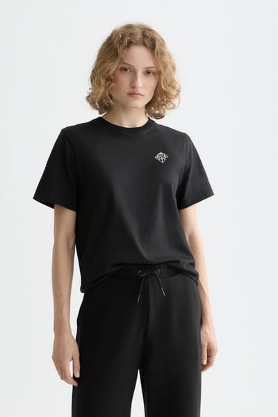 Scotch & Soda Chest Artwork Regular T-shirt Black Taglia: S | Maglie Sportivi Outlet | Donna | Nero