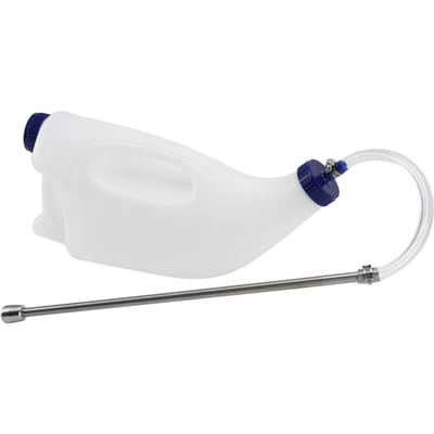 Bouteille de Lait de Vache 4L Portable en Plastique Réutilisable Robuste Bouteille d'Alimentation au Lait pour Veau Abreuvoirs à Lait pour Animaux