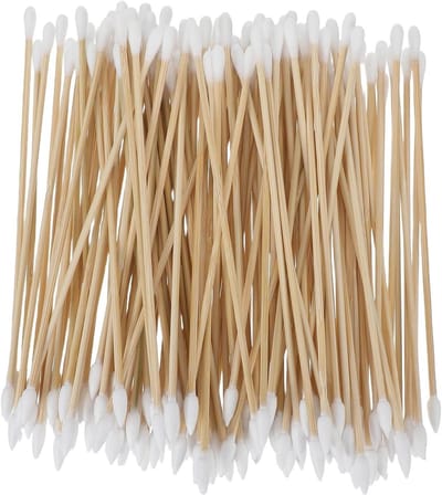Precisie Schoonmaakstaafjes - Katoenen Wattenstaafjes - Gedetailleerd Reinigen - Duurzame Houten Steel - 400 Stuks - Niet gespecificeerd
