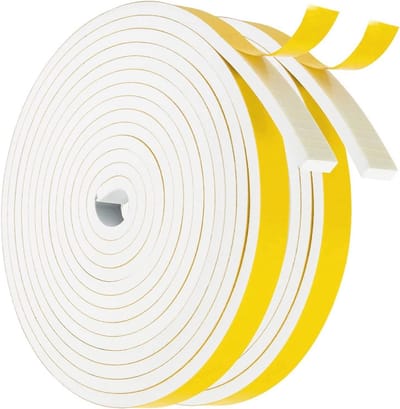 Zelfklevende tochtstopper voor deur en raam | 10 mm x 6 mm, 10 m lang