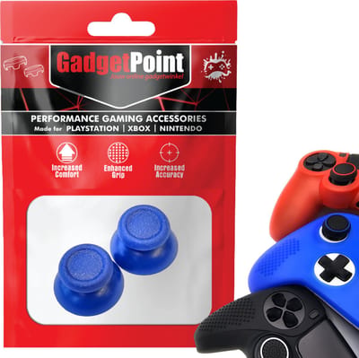 Gadgetpoint - Thumb Grips voor PlayStation, PS5, Xbox X/S, One & Switch Pro Controller - Gaming Thumbgrips - Performance Anti-Slip Thumbsticks - Bescherming Accessoires - Joy Sticks - Blauw