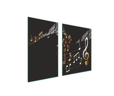 TMK ArtDeko - Snijplank - Glas - 40x60x52 cm - Muziek Thema