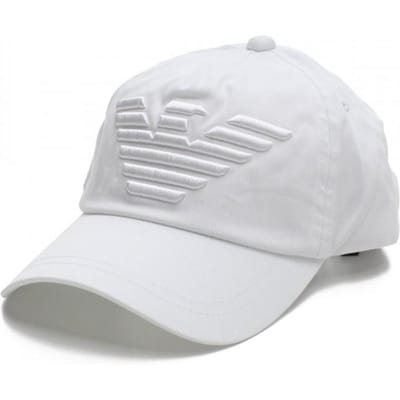 Emporio Armani opvallende baseballpet wit white