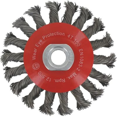 Labor Staalborstelschijf met gehard staaldraad 100mm