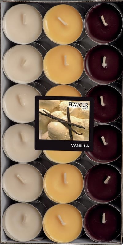 Conpax Geur theelichtjes/waxinelichtjes - Mega pack - 36x - Vanilla aroma - 4,5 branduren