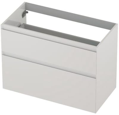 INK - Onderkast 2 Laden Greeploos Gelakt 45gr A-symmetrisch - 900x450x650 Mm - Hoogglans Wit