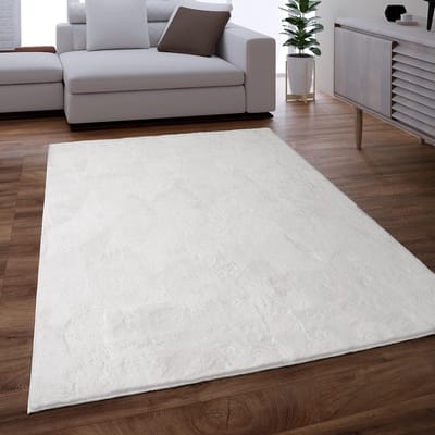 Zachte Woonkamer vloerkleed - Shaggy Kleed - Comfortabel Wonen - Wasbaar in Machine - 200x280 cm - Wit