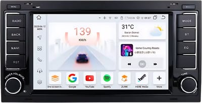 Autoradio met bluetooth - Carplay - Voor Volkswagen VW Touareg, Multivan T5, Transporter (2004-2009) - Geschikt voor Apple en Android - Stereo - Navigatie - Navigatiesysteem auto - 8GB 128GB