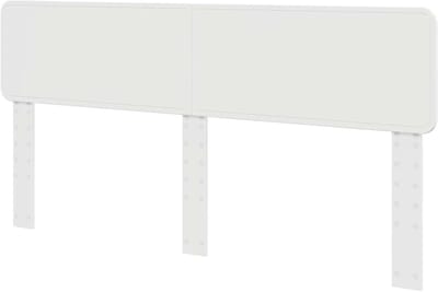 Hoofdbord Bewerkt Hout - Bed Hoofdeinde - Ontspannen in Bed - Modern Minimalistisch Design - 200 cm - Wit