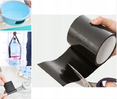 *** 2 rollen 300cm totaal De ultieme Super Sterke Waterdichte Tape 150 cm, breedte: 10 cm voor Lekkages, Montages en Klussen - Reparatie Tape - Nood Tape - van Heble® ***