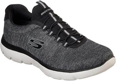 Skechers Sport Heren SUMMITS FORTON Sneakers Heren WIDE FIT Zwart/Wit