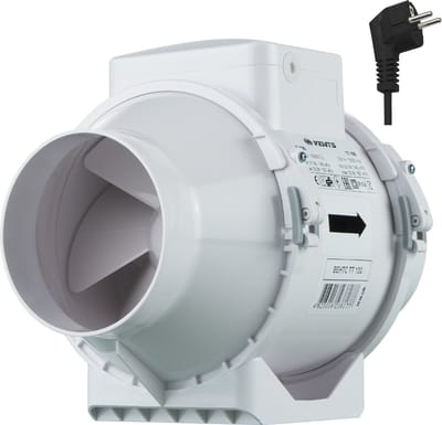 Vents TT buisventilator 125 mm - Met stekker - 280 m³/h - Inline