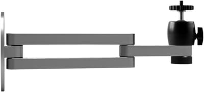 Projector Beugel - Muurbevestiging Stand - Home Cinema - Dubbele As Verstelling - 26 cm - Grijs