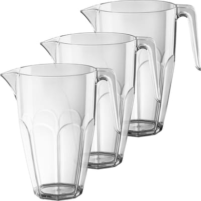 Santex Waterkarraf - 3x - 2,25 liter - onbreekbaar kunststof - schenkkan - limonadekan - bier pitcher