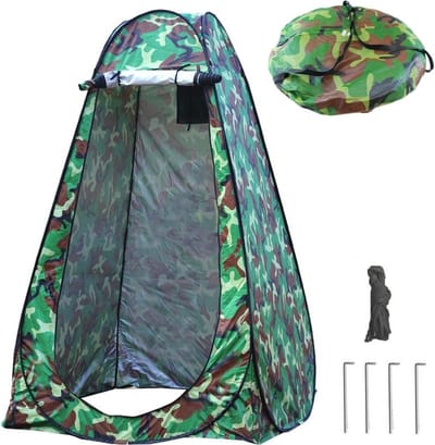 Douchetent Pop-up 190 cm - Camping douche - Omkleedtent - incl. Tentharingen en Draagtas - Leger Camouflage