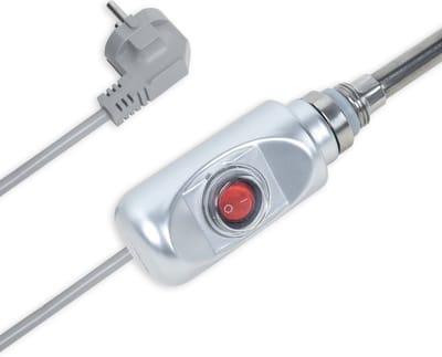Radiatorconnect elektrisch verwarmingselement met On & Off schakelaar 150 Watt - Wit.
