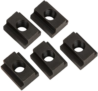 Dailygoods- T-gleufmoeren Hoge Sterkte - M12 Schroefdraad - 5 Stuks - Zwart Oxide - 45 Staal - Voor Aluminium Extrusies - Verbindingselementen