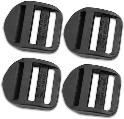 Duraflex Clamp Buckle with Handle, Ladder Lock Set in 20 and 25 mm, Black, Buckle, Ladder Buckle, Side Buckles