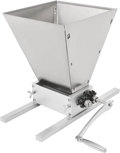 Graanmolen Handmatig - Moutmolen Huishoudelijk - Granen Malen - Roestvrij Staal Aluminium - 355 x 14 x 26 cm - Zilver