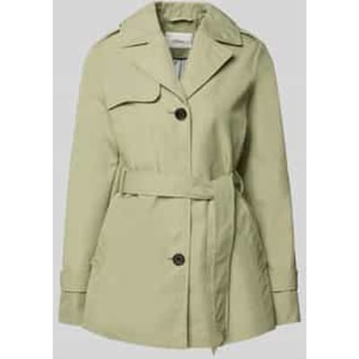 Regular fit Trenchcoat van Katoenmix