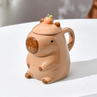 Capibara Waterbeker Leuke Capibara Mok Meisje Kinderen Cartoon Leuke Beker Creatieve Grappige Keramische Beker 450ml