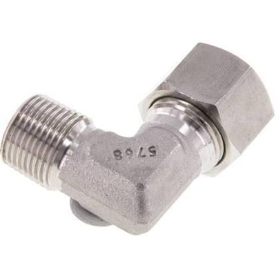 R 3/8'' Buitendraad x 12L RVS L-Fitting 90graden 315 Bar DIN 2353 - FL2E-MC-ST-038R-12-L