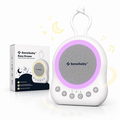 Sensibaby EasyDream White Noise Machine Baby 2026 - White & Pink Noise - Witte Ruis Apparaat met Nachtlampje - Slaaphulp Baby - Slaaptrainer Kinderen - 19 Geluiden
