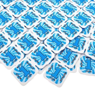 Breekmunten / breekmatjes - 1000 munten - Blauw