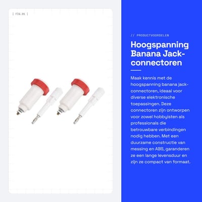 Dailygoods - Hoogspanning Banana Jack-connectoren - Duurzaam - Compact - Vernikkelde Afwerking - Geschikt voor Elektronische Toepassingen - 10KV 4Mm S...