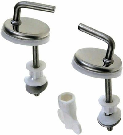 Toiletbril Scharnieren - Toiletdeksel Bevestiging - Badkamer Reparatie - Roestvrij Staal - Zilver