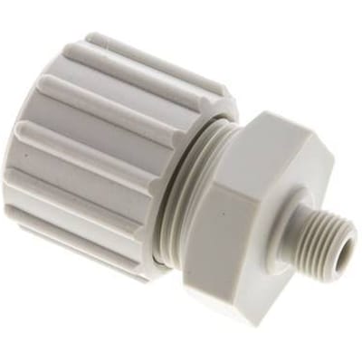 15x9mm & G1/8'' PP Rechte Knelfitting Buitendraad 10bar Kunststof en Polyamide
