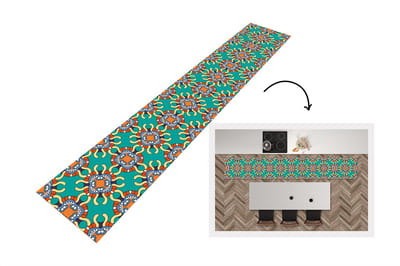 Keukenloper - Loper keuken - Patronen - Abstract - Groen - 300x50 cm - Keukenloper vinyl