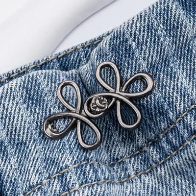 Boutons de serrage réglables en métal pour jeans Clover - Serrage instantané sans couture pour jeans amples