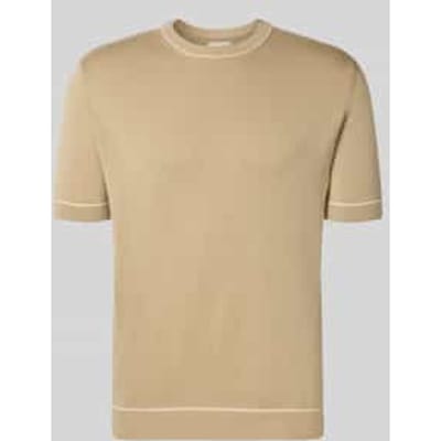 Gant Trui Slub Cotton Linen Crew Neck Dark Indigo Melange / male