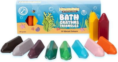 Driehoekige Badkrijtjes - Bijenwas Krijtjes - Creatief Spelen - Niet Giftig - 10 Stuks - Voedselveilige Kleuren