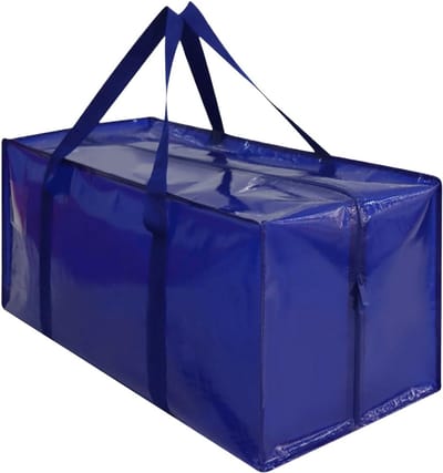 Verhuiszakken Opbergtas - Stofvrije Draagtas - Kleding Opslag - Met Handgrepen Rits - 73x33x36cm - Blauw