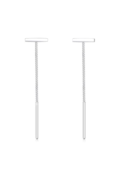 Elli Oorbellen Bar Drop Minimaal Basic Trend 925 Zilver