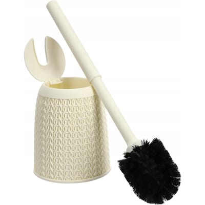 CURVER WC-borstel + Toiletcontainer Crème