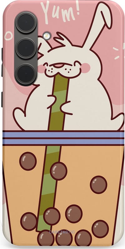 Casetastic Hoesje Geschikt voor Samsung S24 Plus - Stijlvolle Beschermende Duo-layer Case - Bubble Tea Genot