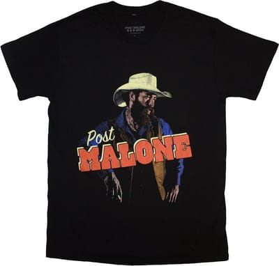 Post Malone - Cowboy Heren T-shirt - S - Zwart
