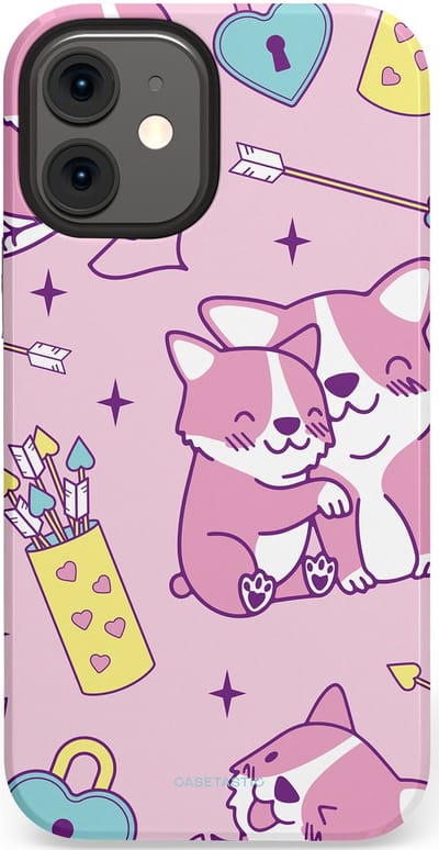 Casetastic Hoesje Geschikt voor Apple iPhone 12 Mini - Stijlvolle Beschermende Duo-layer Case - Cupi Cori