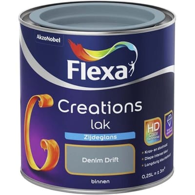 Flexa - Creations - Lak - Zijdeglans - Denim Drift - 250 ml